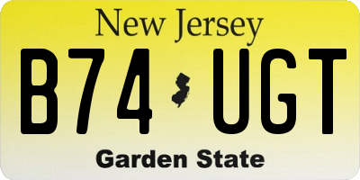 NJ license plate B74UGT