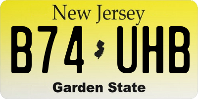 NJ license plate B74UHB