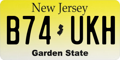 NJ license plate B74UKH