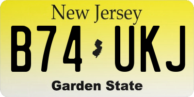 NJ license plate B74UKJ