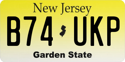 NJ license plate B74UKP
