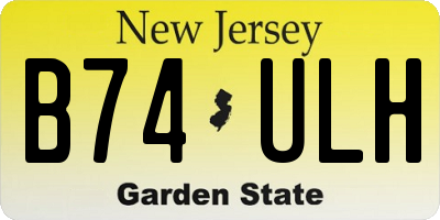 NJ license plate B74ULH