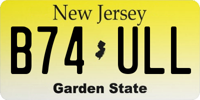 NJ license plate B74ULL
