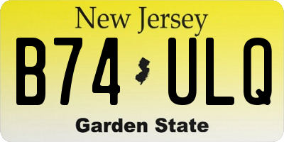 NJ license plate B74ULQ