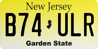 NJ license plate B74ULR