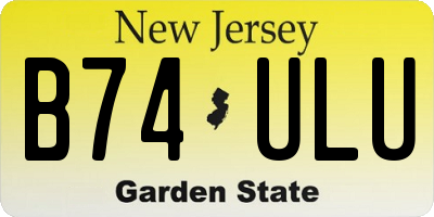 NJ license plate B74ULU
