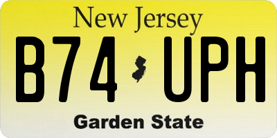 NJ license plate B74UPH