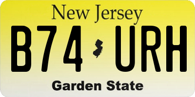 NJ license plate B74URH