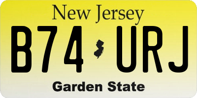 NJ license plate B74URJ