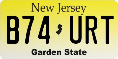 NJ license plate B74URT