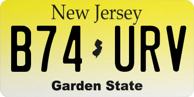 NJ license plate B74URV