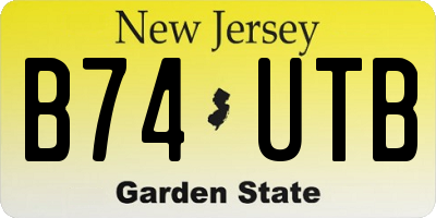 NJ license plate B74UTB