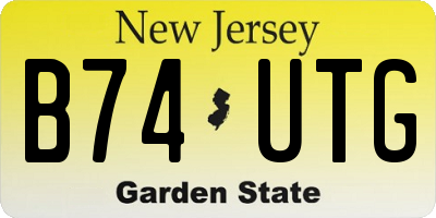NJ license plate B74UTG