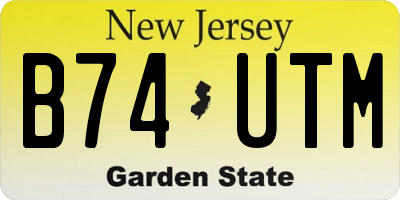 NJ license plate B74UTM