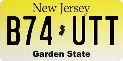 NJ license plate B74UTT