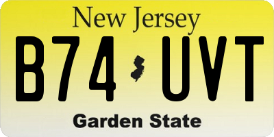 NJ license plate B74UVT