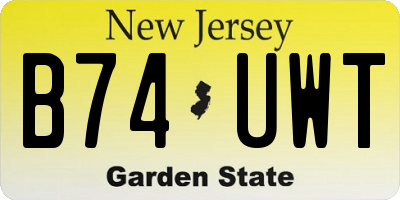 NJ license plate B74UWT