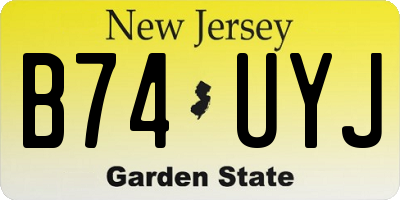 NJ license plate B74UYJ