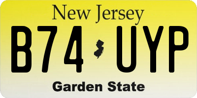 NJ license plate B74UYP