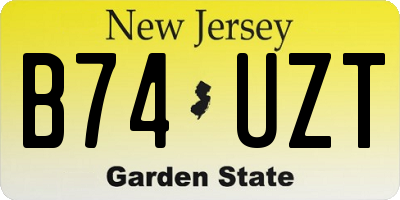 NJ license plate B74UZT
