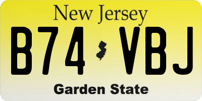 NJ license plate B74VBJ