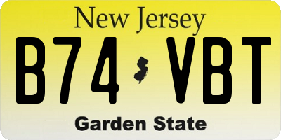 NJ license plate B74VBT