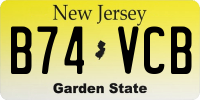 NJ license plate B74VCB