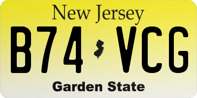 NJ license plate B74VCG