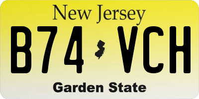 NJ license plate B74VCH