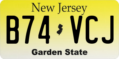 NJ license plate B74VCJ