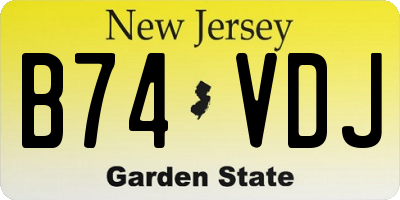 NJ license plate B74VDJ