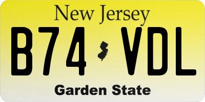 NJ license plate B74VDL
