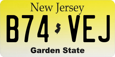 NJ license plate B74VEJ