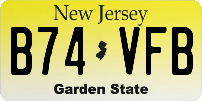 NJ license plate B74VFB