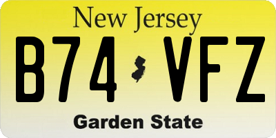 NJ license plate B74VFZ