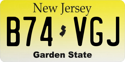 NJ license plate B74VGJ