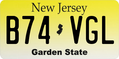 NJ license plate B74VGL