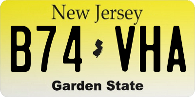 NJ license plate B74VHA