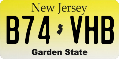 NJ license plate B74VHB