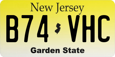 NJ license plate B74VHC
