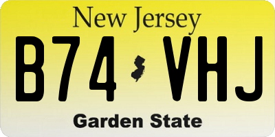 NJ license plate B74VHJ