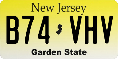 NJ license plate B74VHV