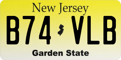 NJ license plate B74VLB