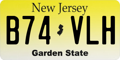 NJ license plate B74VLH