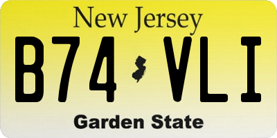 NJ license plate B74VLI