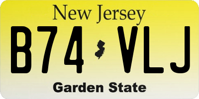 NJ license plate B74VLJ