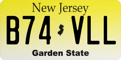 NJ license plate B74VLL