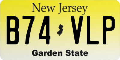 NJ license plate B74VLP