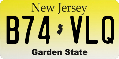 NJ license plate B74VLQ