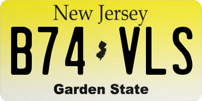 NJ license plate B74VLS